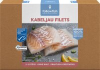 MSC Kabeljau Filets, 2-3 Filetportionen, ohne Haut,...