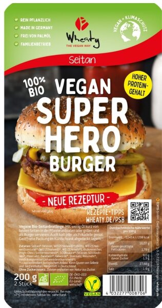 Wheaty Vegan Superhero Burger